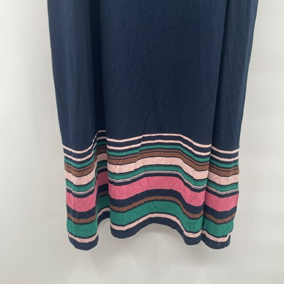 J.Jill Maxi Tank Dress Navy/Multi Striped Womens Size Medium - Picture 3 of 9